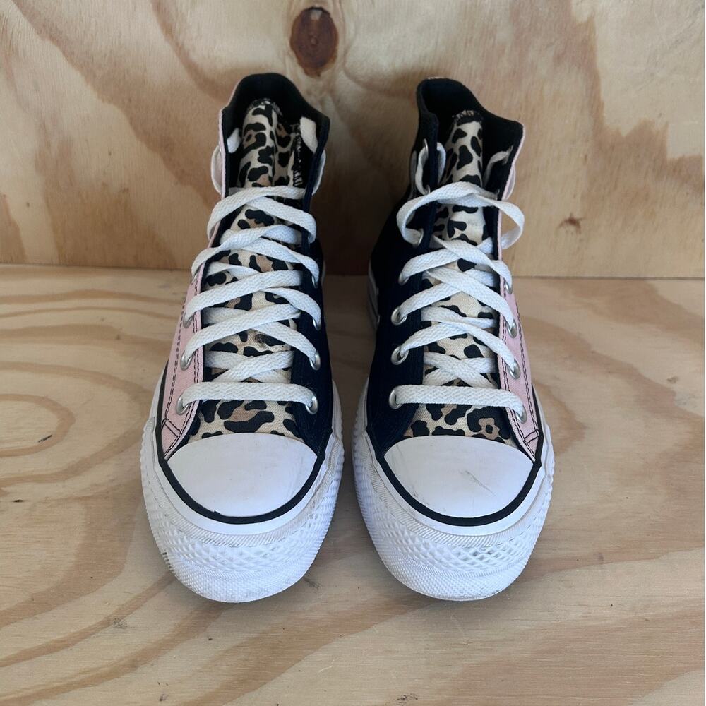 Converse All Star CT Lift Platform Print Sneakers Black/Pink Women's 7.5-569005C - Picture 3 of 10